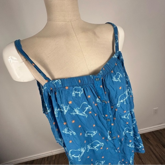 Cruel Blue Print Women's Top L - Picture 3 of 10